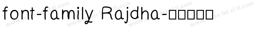 font-family Rajdha字体转换